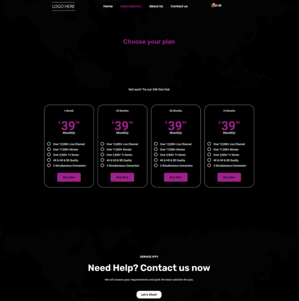Black Template IPTV N02 - Sleek & Professional Dark Theme - Image 3
