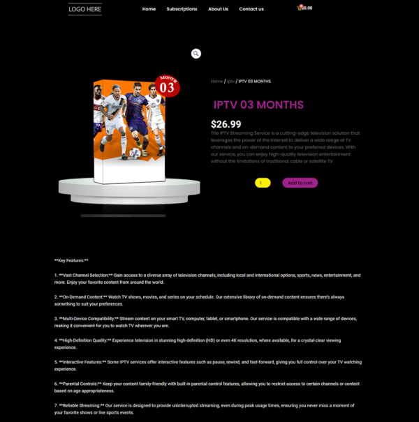 Black Template IPTV N02 - Sleek & Professional Dark Theme - Image 4